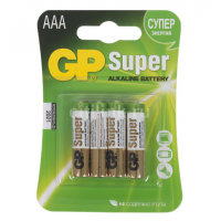 Алкалиновые батарейки GP Super Alkaline 24A AAA 4 шт