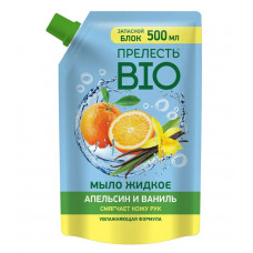 Мыло жидкое Прелесть Био апельсин-ваниль 500 мл