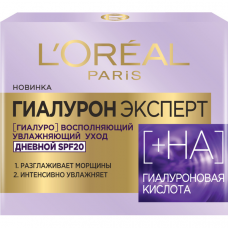 L'Oreal Paris (Лореаль) Дневной крем для лица "Гиалурон Эксперт", 50 мл, SPF20, с гиалуроновой кислотой
