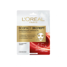 L'Oreal Paris Tканевая маска для лица Возраст Эксперт 45+, придающая упругость