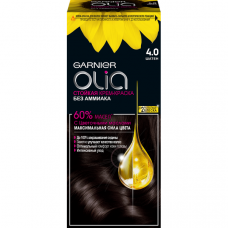 Стойкая крем-краска без аммиака Garnier Olia 4.0 Шатен темно-коричневый 112 мл