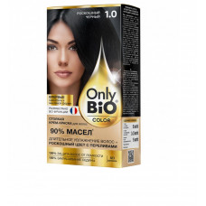 Only Bio Color Восстанавливающая стойкая крем-краска для волос без аммиака, 1.0 Роскошный черный, 115 мл