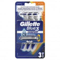 Одноразовые мужские бритвы Gillette Blue3 Comfort, с 3 лезвиями, 3 шт, плавающая головка