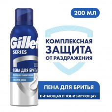 Пена для бритья Gillette Series, питающая и тонизирующая, с маслом какао, 200 мл