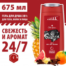 Гель для душа + шампунь 3в1 Old Spice Wolfthorn, мужской, 675 мл