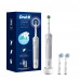 Оригинальная электрическая зубная щётка Oral-B Vitality Pro, белая, с двумя дополнительными сменными насадками Sensitive Clean, 1 шт 