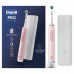 Электрическая зубная щётка Oral-B Pro Series 3, 1 сменная насадка, дорожный футляр, с визуальным датчиком давления, розовая