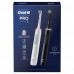 Набор электрических зубных щеток Oral-B Pro Series 3, 2 штуки, с датчиком давления на десны, черная и белая