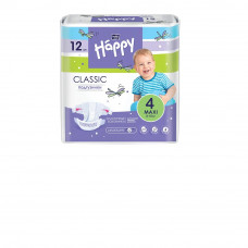 Подгузники для детей classic bella baby Happy Maxi эконом, размер 4 (вес 8-18 кг), 12 шт