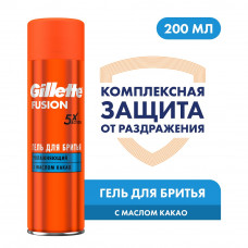 Гель для бритья Gillette Fusion 5 Ultra Moisturizing, увлажняющий, для комфорта кожи во время бритья, мужской, 200 мл