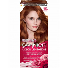 Стойкая крем-краска Garnier, Color Sensation, Роскошь цвета, 6.45 Янтарный Темно-Рыжий, 110 мл
