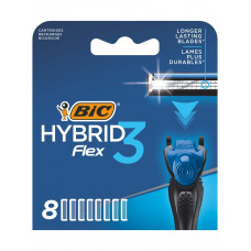 Сменные кассеты для бритья Bic 3 Flex Hybrid, 8 шт