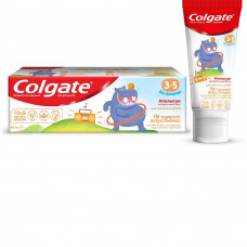 Зубная паста детская Colgate 3-5 защита от кариеса, без фторида, со вкусом апельсина, 60 мл