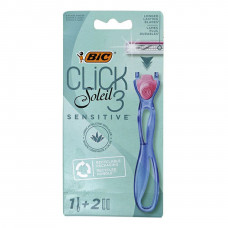 Бритвенный станок с двумя сменными кассетами Bic Click Soleil 3 Sensitive с тройным лезвием