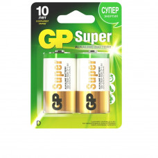 Алкалиновые батарейки GP Super Alkaline 13А типоразмера D 2 шт