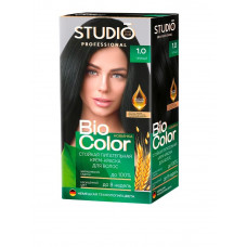 Стойкая крем-краска для волос Studio Professional Biocolor, тон 1.0 Черный, 115мл