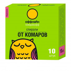 Спирали Комарикофф Оффлайн Бережно, от комаров, в коробке 10 шт