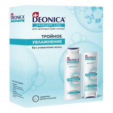Подарочный набор для волос Deonica Тройное увлажнение, для женщин, шампунь и бальзам для волос