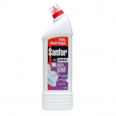 Средство чистящее Sanfor Chlorum для ванн и туалета, Ультра Белый, 1,5 л