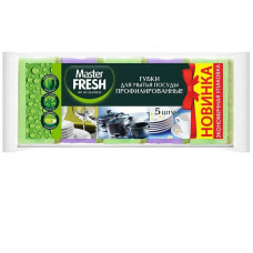 Губки для мытья посуды Master Fresh профилированные, 5 шт