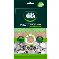 Губки для посуды Master Fresh XXL, крупнопористый поролон, из агавы, 2шт