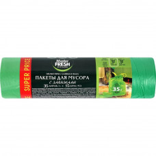 Пакеты для мусора Master Fresh с завязками, 35л 15шт
