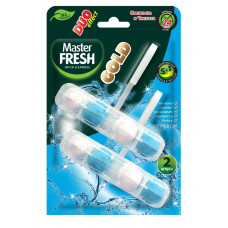 Подвесной блок для унитаза Master Fresh Duo Effect Gold 5 в 1, морской, 2 шт