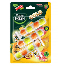 Подвесной блок для унитаза Master Fresh Gold Duo effect 5в1, тропик, 3шт