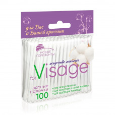 Новые горизонты Ватные палочки, For Visage, 100 штук, пакет