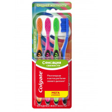 Зубная щетка Colgate Сенсация свежести Special Edition, средняя жесткость, 4 шт