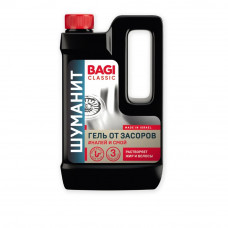 Чистящее средство Bagi Classic Шуманит для удаления засоров в трубах, гель 450мл