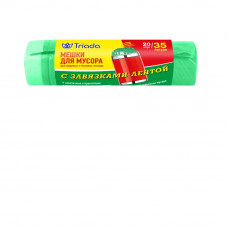 TRIADA Мешки с завязками 35 л 20 шт