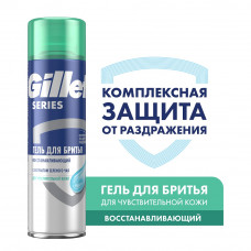 Гель для бритья Gillette Series Восстанавливающий, с зеленым чаем, для мужчин, 200мл