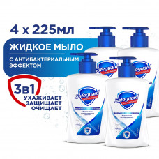 Жидкое мыло Safeguard Классическое Ослепительно Белое, 4x225 мл