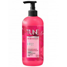 Гель для душа Tune Тонизирующий, гибискус и ценное масло бабасу, 500 мл, с дозатором