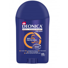 Дезодорант антиперспирант Deonica for men Max Protection 5в1, мужской, твердый стик, 40 мл