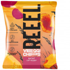 Чипсы овощные Reeel Батат-Сыр Чеддер натуральные, 30 г
