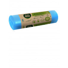 Пакеты для мусора Master FRESH Эко, с прочными завязками, RECYCLING, голубые, 23 мкм, 60 литров 10 штук