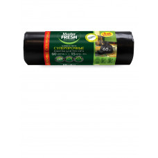 Пакеты для мусора Master FRESH черные, 25 мкм, 60 литров 15 штук