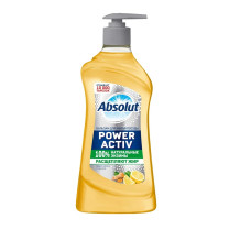 Гель-бальзам для мытья посуды Absolut Power Activ, расщепляет жир, с дозатором, цедра лимона и куркума, 500 мл