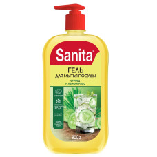 Гель для мытья посуды Sanita Огурец и лемонграсс, 900 г Гель для мытья посуды Sanita Огурец и лемонграсс, 900 г
