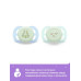 Пустышка для новорожденных Philips Avent ultra start, ночная со светящейся кнопкой, зеленая/голубая, с рисунком, 0-2 мес., 2 шт Пустышка для новорожденных Philips Avent ultra start, ночная со светящейся кнопкой, зеленая/голубая, с рисунком, 0-2 мес., 2 шт