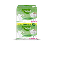 Прокладки гигиенические Molped Pure & Soft Супер, ультратонкие, c крылышками, 16 шт Прокладки гигиенические Molped Pure & Soft Супер, ультратонкие, c крылышками, 16 шт
