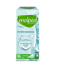 Прокладки ежедневные Molped Extra Hygiene антибактериальные, 16 шт Прокладки ежедневные Molped Extra Hygiene антибактериальные, 16 шт