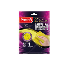 Салфетка из микрофибры Paclan De luxe, полирующая, 30х30 см, 1 шт Салфетка из микрофибры Paclan De luxe, полирующая, 30х30 см, 1 шт
