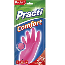 Перчатки резиновые Paclan Practi Comfort, размер M, 1 пара Перчатки резиновые Paclan Practi Comfort, размер M, 1 пара