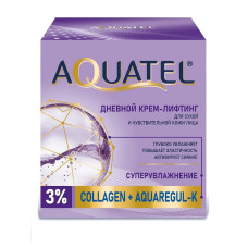 Дневной крем-лифтинг Aquatel для сухой и чувствительной кожи, суперувлажнение, 50 мл Дневной крем-лифтинг Aquatel для сухой и чувствительной кожи, суперувлажнение, 50 мл