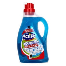 Гель для стирки белья Active Poly Wash Свежесть моря, универсальный, 2500 мл, технология холодной стирки