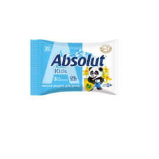 Влажные салфетки Absolut Kids антибактериальные с чередой 20 шт