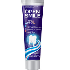 Зубная паста Open Smile Triple Action Свежесть, 50 мл